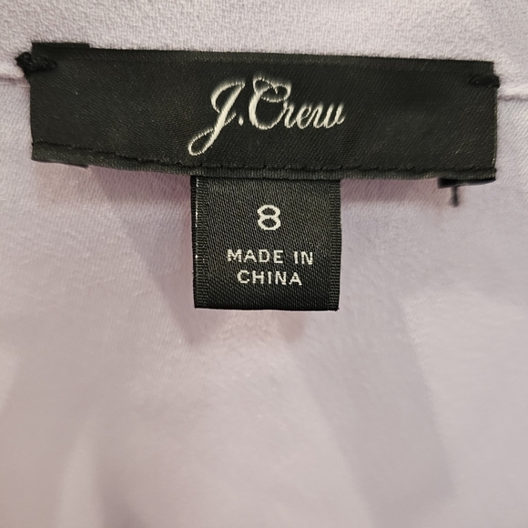 J. Crew Lilac Purple Drapey Faux Wrap Top 365 Crepe Fabric Size 8 - Picture 8 of 16